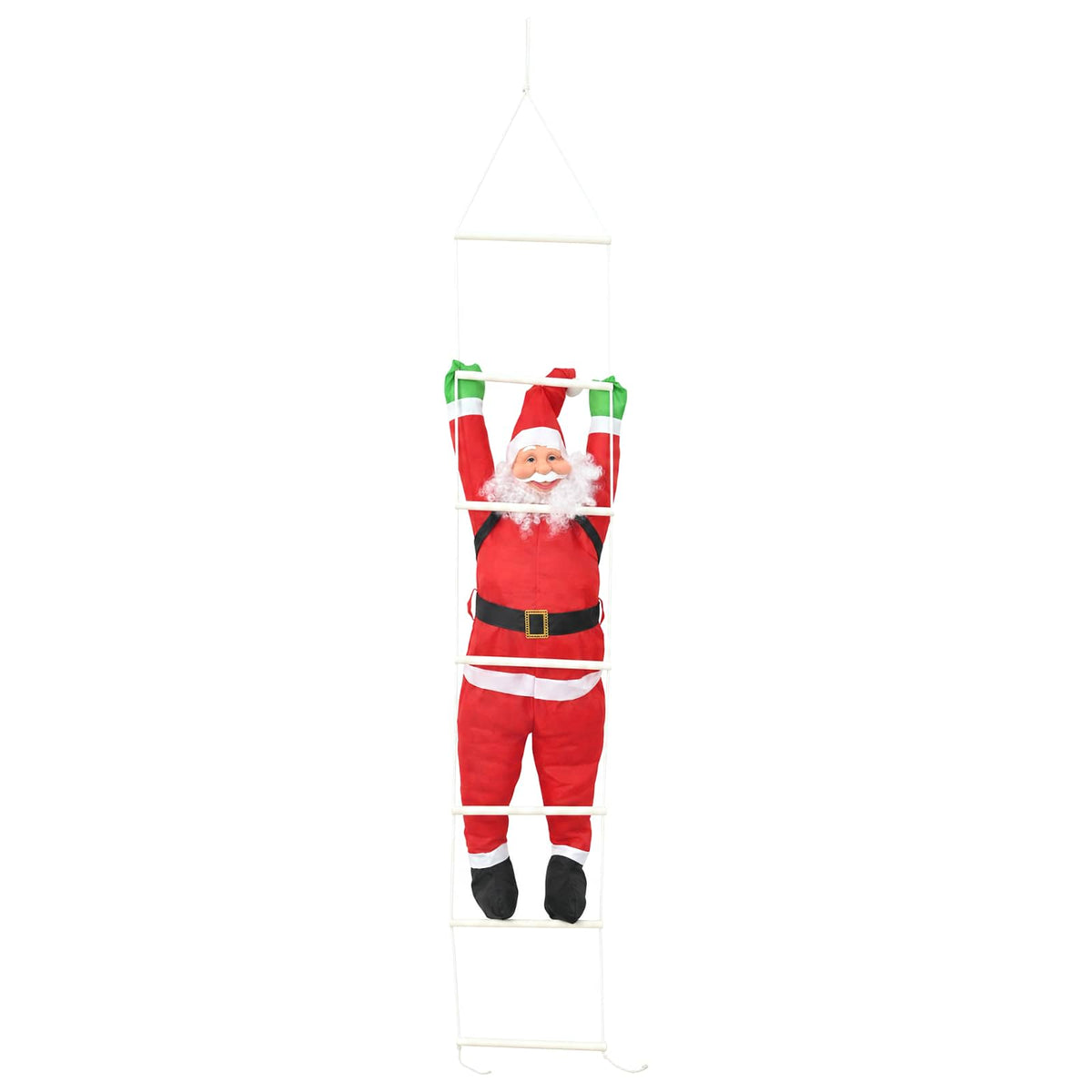 Hanging Santa Claus on Ladder Red 30 x 15 x 170 cm Polyester