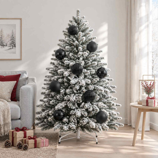 Christmas Ball Set XXL 4 pcs Black Dia. 20 cm Plastic