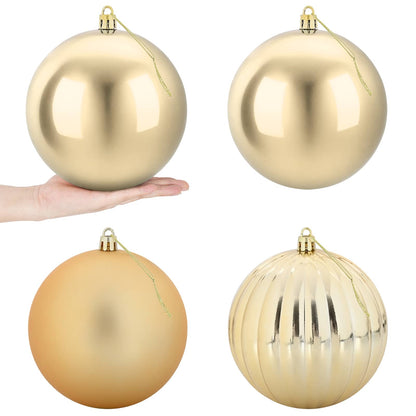 Christmas Ball Set XXL 4 pcs Gold Dia. 20 cm Plastic