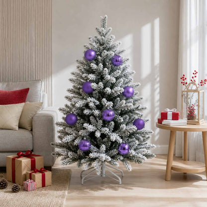 Christmas Ball Set XL 9 pcs Lilac Dia. 15 cm Plastic