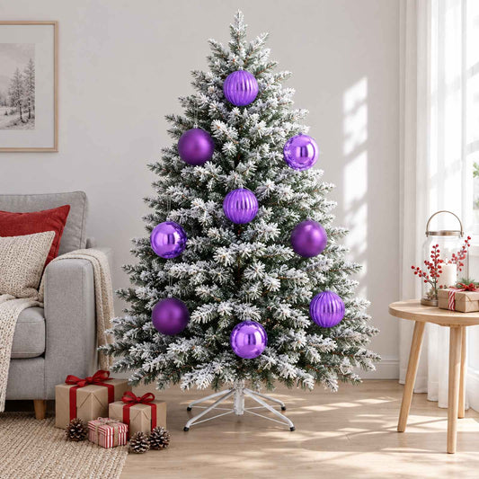 Christmas Ball Set XXL 4 pcs Lilac Dia. 20 cm Plastic
