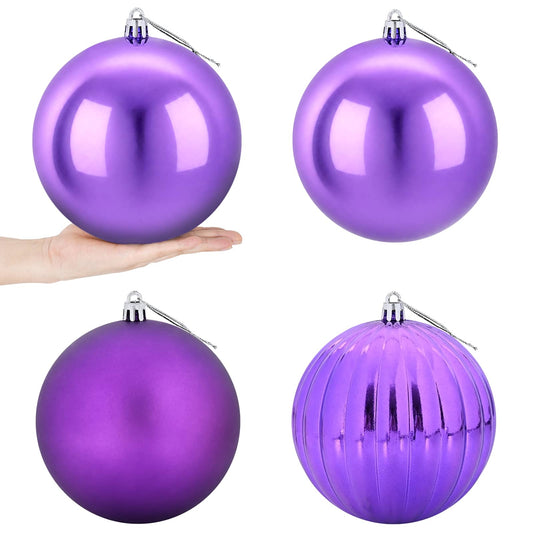 Christmas Ball Set XXL 4 pcs Lilac Dia. 20 cm Plastic