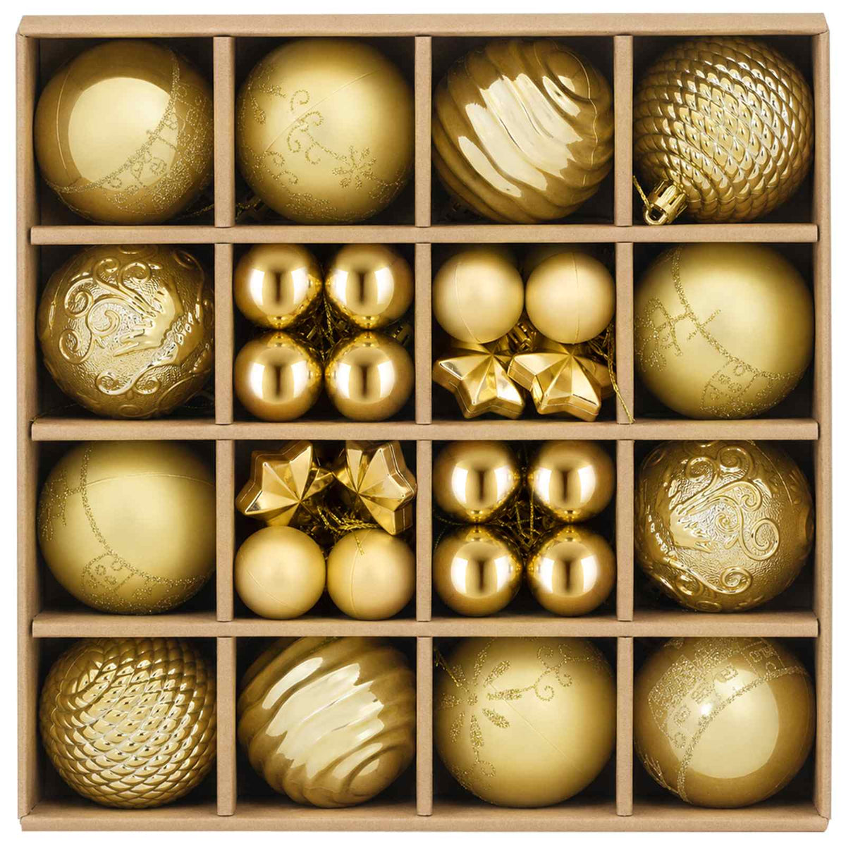 Christmas Ball Set 88 pcs Gold Ø 6 cm Plastic