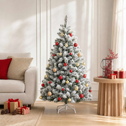 Christmas Ball Set 88 pcs Red and Gold Ø 6 cm Plastic