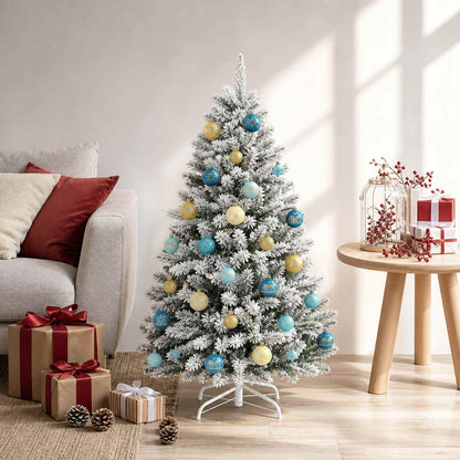 Christmas Ball Set 88 pcs Dark Blue, Light Blue and Gold Ø 6 cm