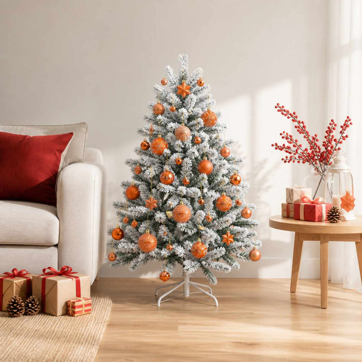 Christmas Ball Set 88 pcs Bronze Ø 6 cm Plastic