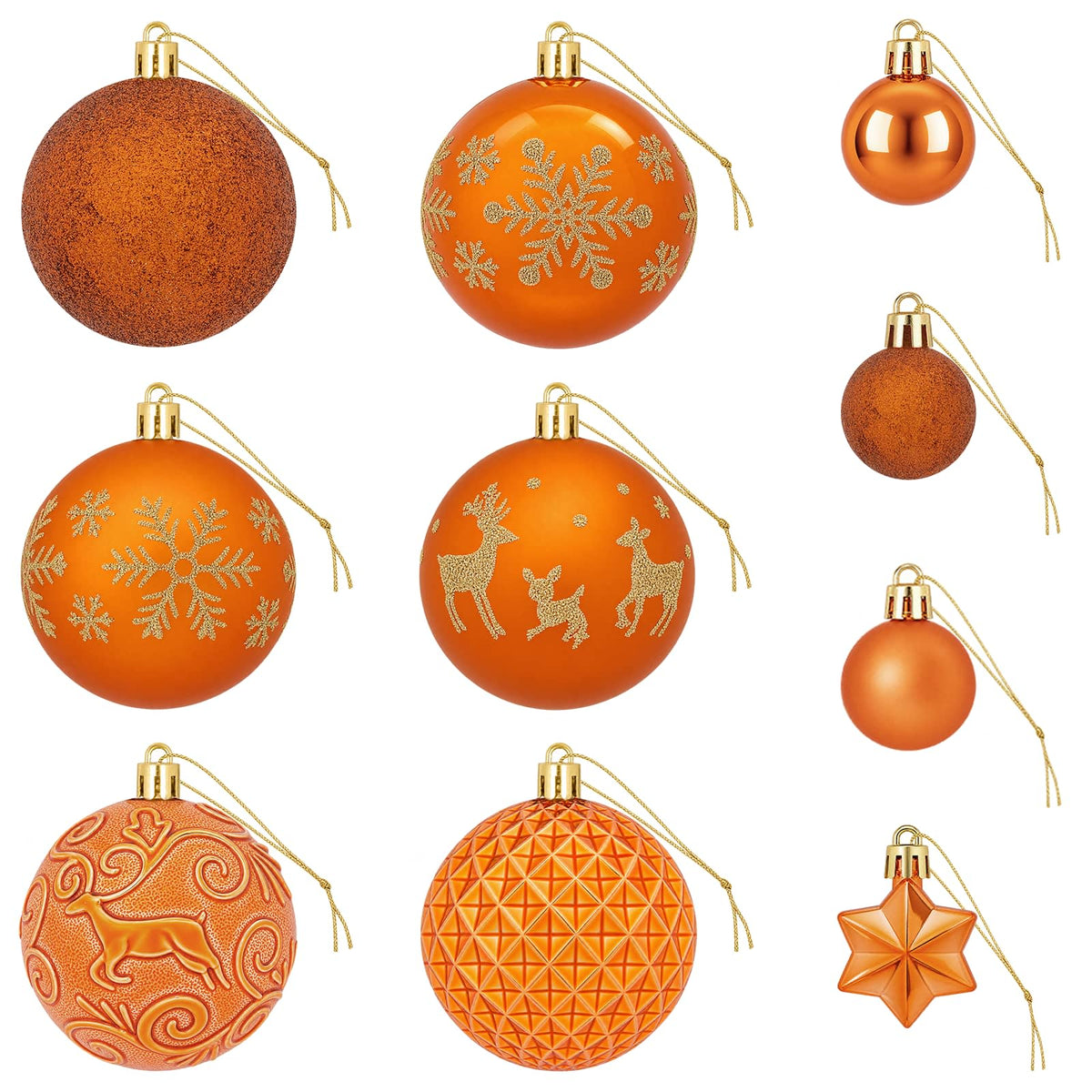 Christmas Ball Set 88 pcs Bronze Ø 6 cm Plastic