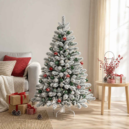 Christmas Ball Set 30 pcs White, Red and Green Ø 6 cm Plastic
