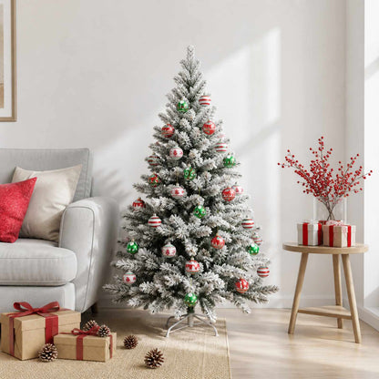 Christmas Ball Set 30 pcs White, Red and Green Ø 6 cm Plastic