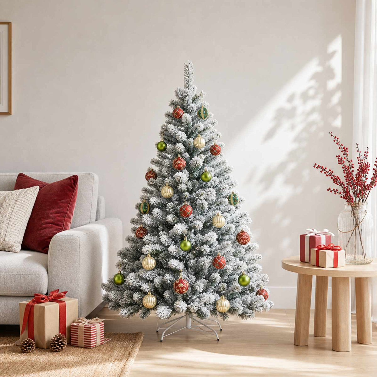 Christmas Ball Set 30 pcs Red, Green and Gold Ø 6 cm Plastic