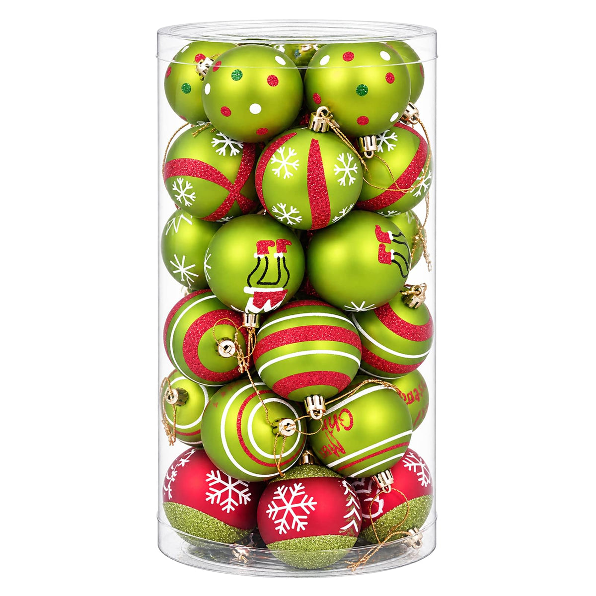 Christmas Ball Set 30 pcs Light Green Ø 6 cm Plastic