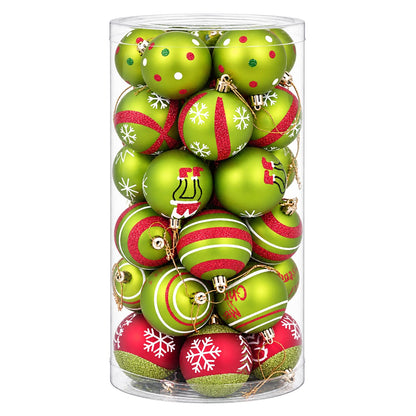 Christmas Ball Set 30 pcs Light Green Ø 6 cm Plastic