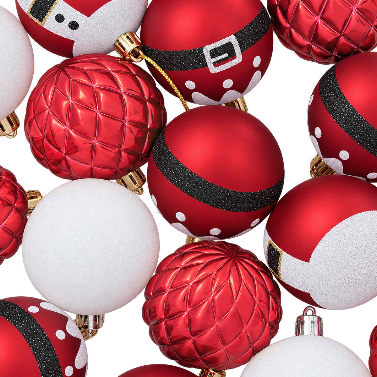 Christmas Ball Set 32 pcs Red and White Ø 6 cm Plastic