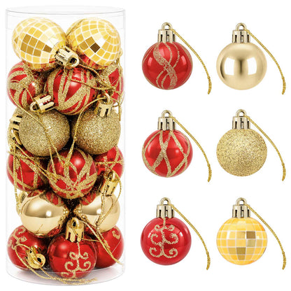 Christmas Ball Set 72 pcs Gold and Red Ø 3 cm Plastic