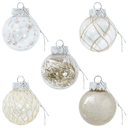 Christmas Ball Set 30 pcs Champagne Ø 6 cm PET