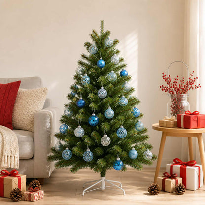 Christmas Ball Set 30 pcs Blue Ø 6 cm PET