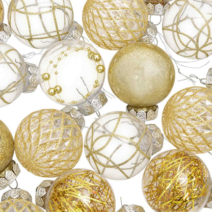 Christmas Ball Set 30 pcs Gold Ø 6 cm PET