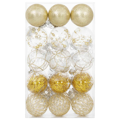 Christmas Ball Set 30 pcs Gold Ø 6 cm PET