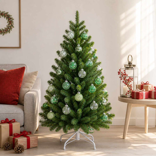 Christmas Ball Set 30 pcs Green Ø 6 cm PET