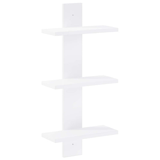 Wall Shelf White 30 x 13.5 x 64.5 cm Engineered Wood