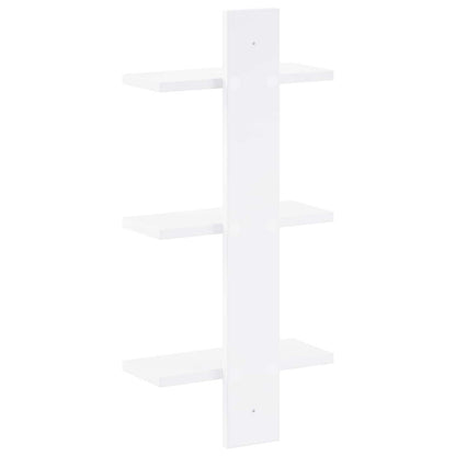 Wall Shelf White 30 x 13.5 x 64.5 cm Engineered Wood