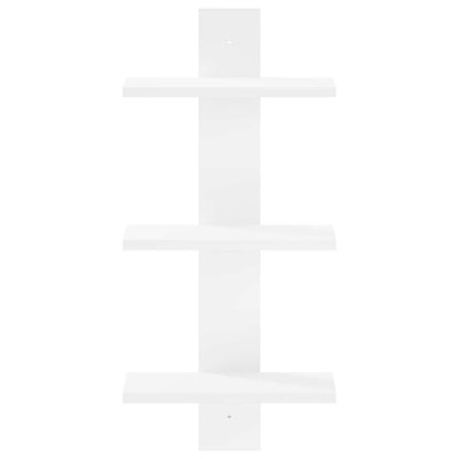 Wall Shelf White 30 x 13.5 x 64.5 cm Engineered Wood