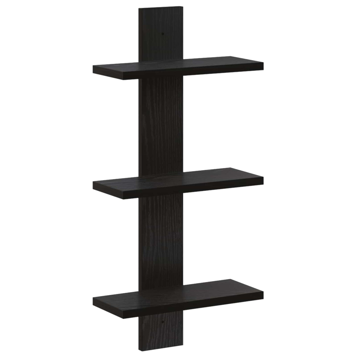 Wall Shelf Black Oak 30 x 13.5 x 64.5 cm Engineered Wood