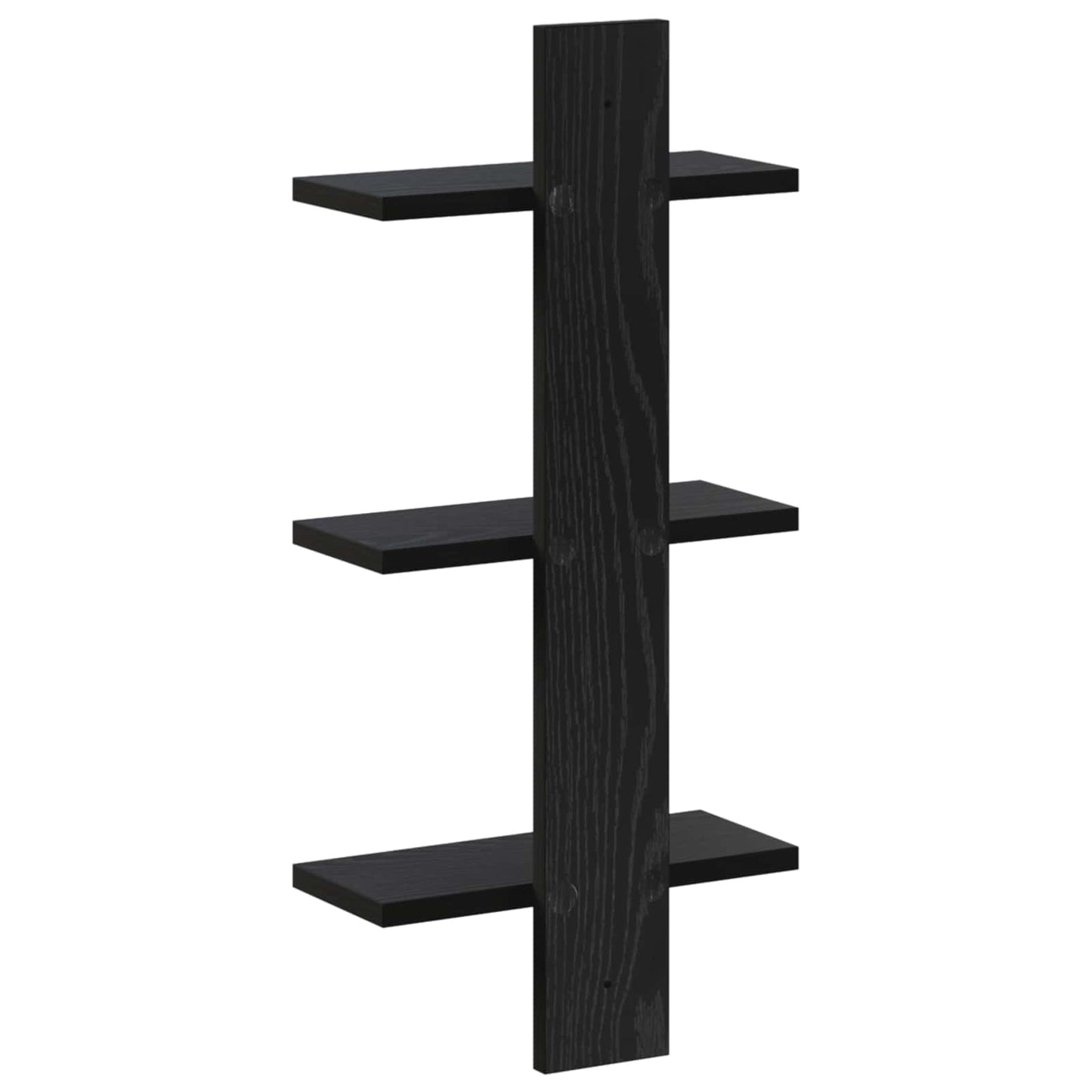 Wall Shelf Black Oak 30 x 13.5 x 64.5 cm Engineered Wood