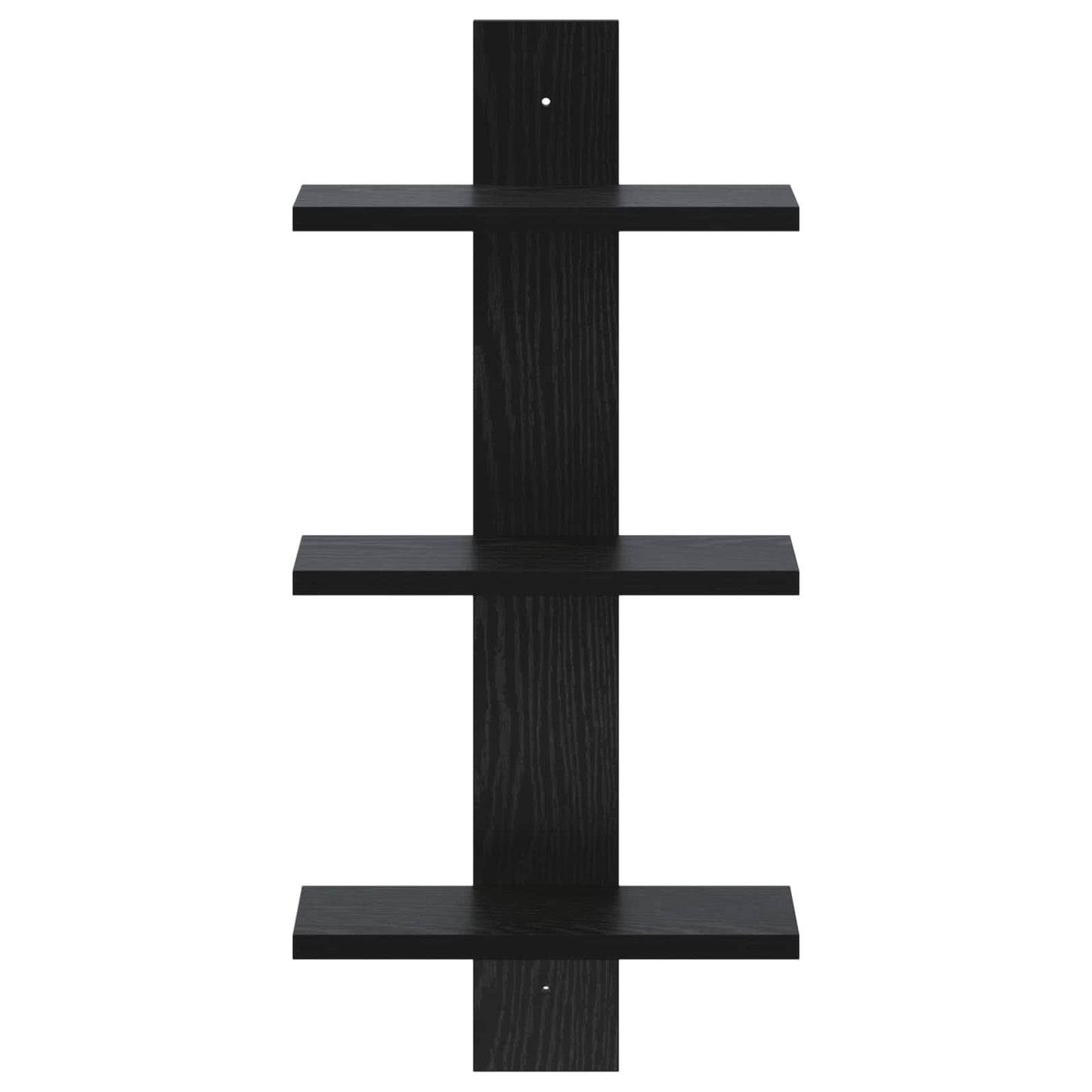 Wall Shelf Black Oak 30 x 13.5 x 64.5 cm Engineered Wood