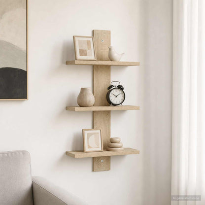 Wall Shelf Sonoma Oak 30 x 13.5 x 64.5 cm Engineered Wood