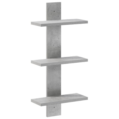 Wall Shelf Concrete Grey 30 x 13.5 x 64.5 cm Engineered Wood
