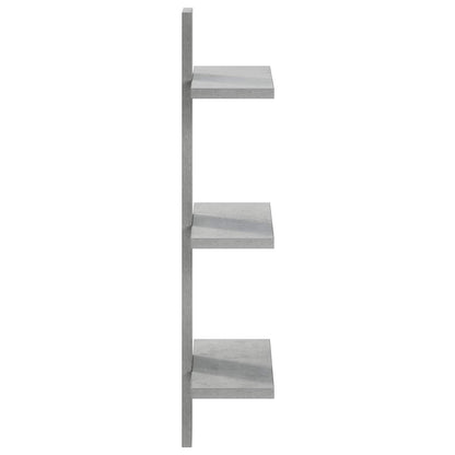 Wall Shelf Concrete Grey 30 x 13.5 x 64.5 cm Engineered Wood