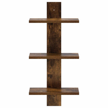 Wall Shelf Smoked Oak 30 x 13.5 x 64.5 cm Engineered Wood