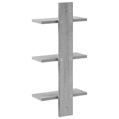 Wall Shelf Grey Sonoma 30 x 13.5 x 64.5 cm Engineered Wood