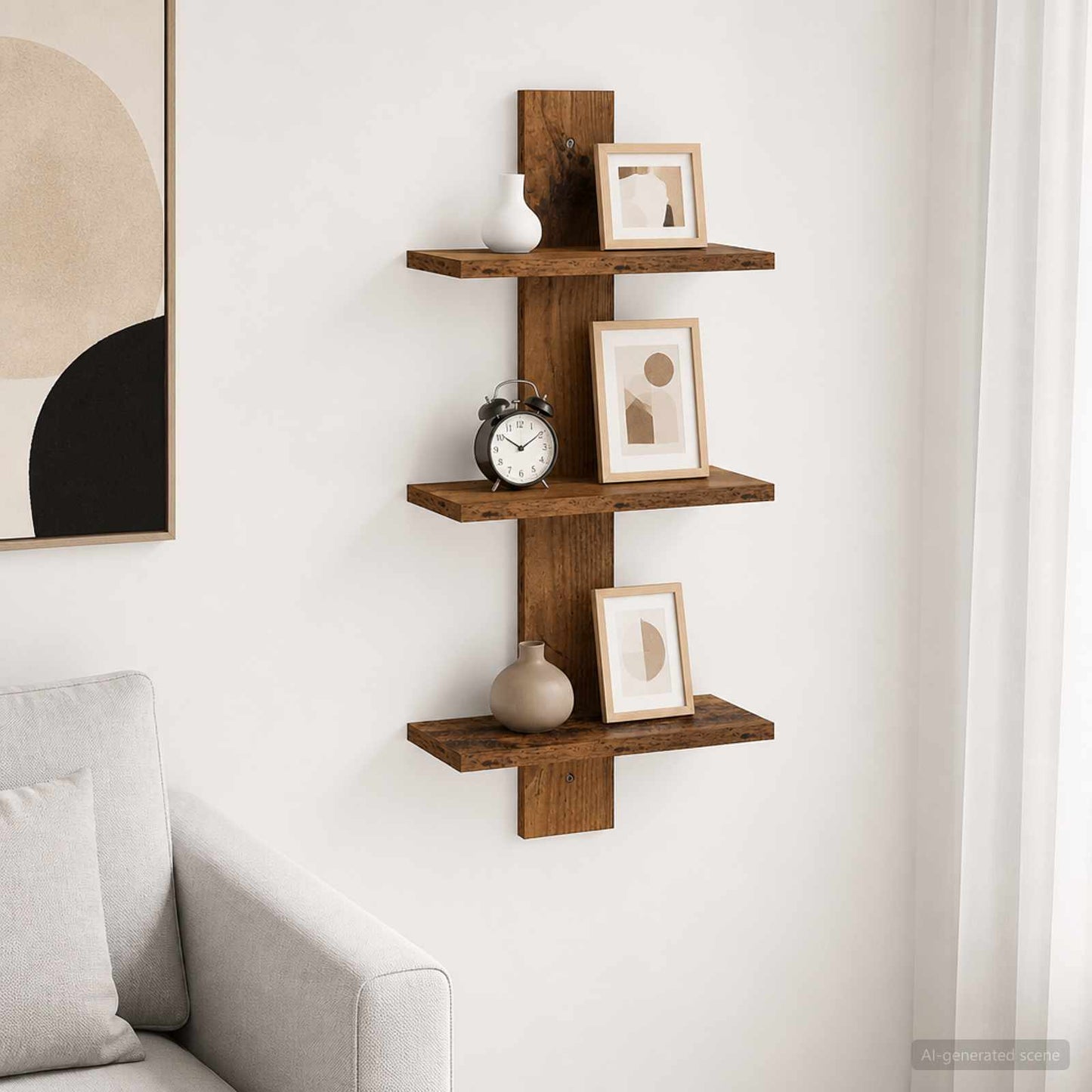 Wall Shelf Old Wood 30 x 13.5 x 64.5 cm Engineered Wood
