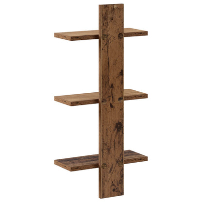 Wall Shelf Oak Wood 30 x 13.5 x 64.5 cm Engineered Wood