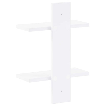 Wall Shelf White 30 x 13.5 x 43 cm Engineered Wood
