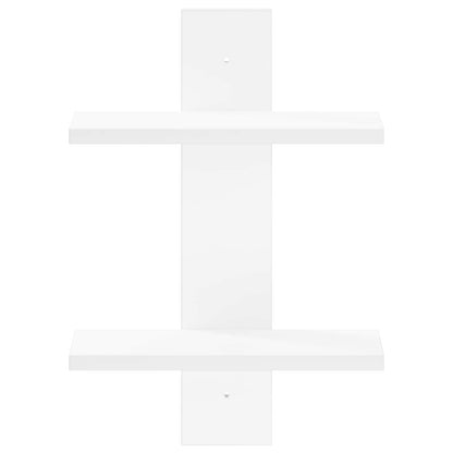 Wall Shelf White 30 x 13.5 x 43 cm Engineered Wood
