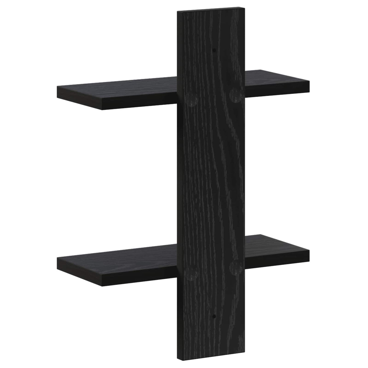 Wall Shelf Black Oak 30 x 13.5 x 43 cm Engineered Wood