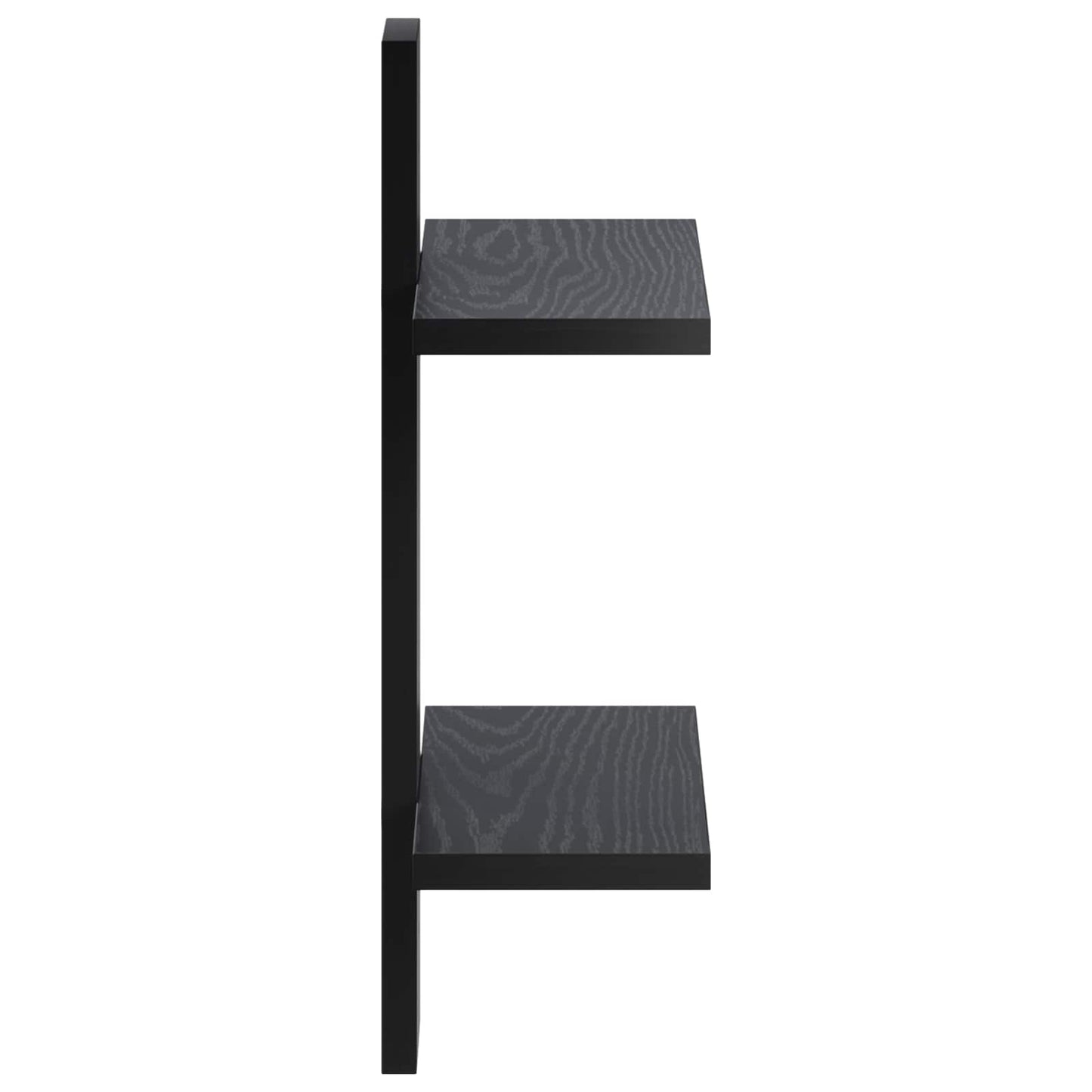 Wall Shelf Black Oak 30 x 13.5 x 43 cm Engineered Wood
