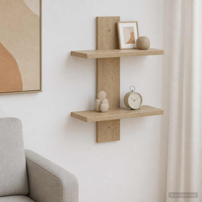 Wall Shelf Sonoma Oak 30 x 13.5 x 43 cm Engineered Wood