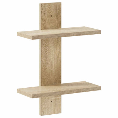 Wall Shelf Sonoma Oak 30 x 13.5 x 43 cm Engineered Wood