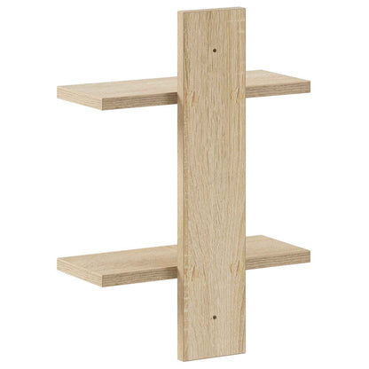 Wall Shelf Sonoma Oak 30 x 13.5 x 43 cm Engineered Wood
