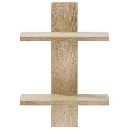 Wall Shelf Sonoma Oak 30 x 13.5 x 43 cm Engineered Wood