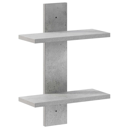 Wall Shelf Concrete Grey 30 x 13.5 x 43 cm Engineered Wood