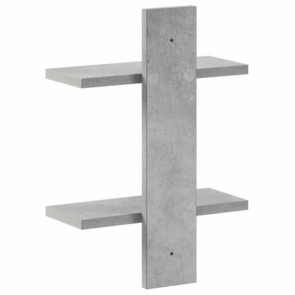 Wall Shelf Concrete Grey 30 x 13.5 x 43 cm Engineered Wood