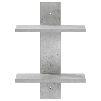 Wall Shelf Concrete Grey 30 x 13.5 x 43 cm Engineered Wood