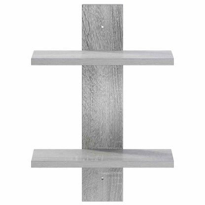 Wall Shelf Grey Sonoma 30 x 13.5 x 43 cm Engineered Wood