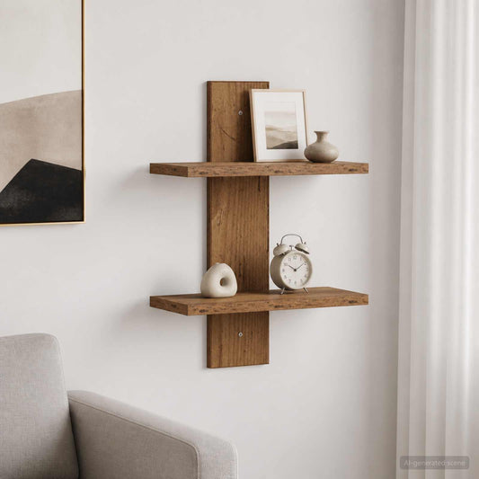 Wall Shelf Old Wood 30 x 13.5 x 43 cm Engineered Wood