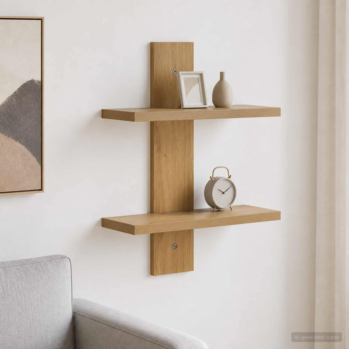 Wall Shelf Artisan Oak 30 x 13.5 x 43 cm Engineered Wood